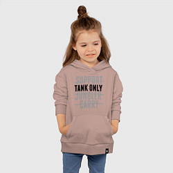 Толстовка детская хлопковая Tank only, цвет: пыльно-розовый — фото 2