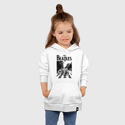 Толстовка детская хлопковая The Beatles: Mono Abbey Road, цвет: белый — фото 2