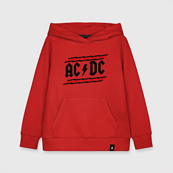 Толстовка детская хлопковая AC/DC Voltage, цвет: красный