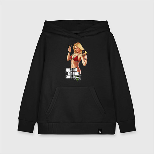 Детская толстовка-худи GTA V: Selfie / Черный – фото 1
