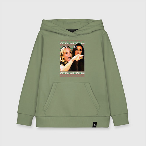 Детская толстовка-худи Woman Yelling at a Cat / Авокадо – фото 1
