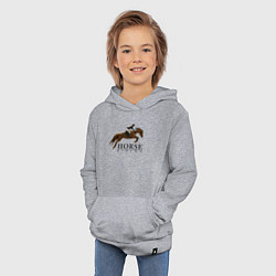 Толстовка детская хлопковая HORSE RIDING, цвет: меланж — фото 2