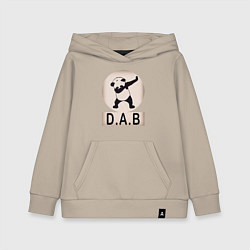 Толстовка детская хлопковая DAB Panda, цвет: миндальный