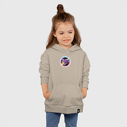 Толстовка детская хлопковая SPACE ROCKET, цвет: миндальный — фото 2
