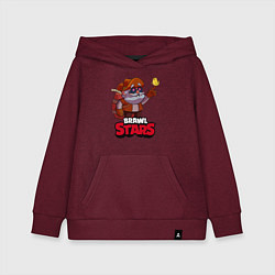 Толстовка детская хлопковая Dynamike Brawl Stars, цвет: меланж-бордовый