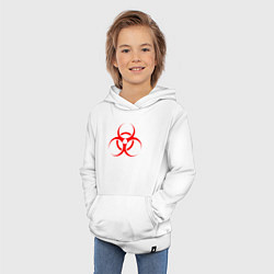 Толстовка детская хлопковая BIOHAZARD, цвет: белый — фото 2