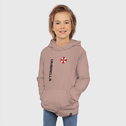 Толстовка детская хлопковая UMBRELLA CORP, цвет: пыльно-розовый — фото 2
