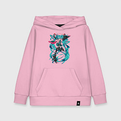 Толстовка детская хлопковая Hatsune Miku Expo, цвет: светло-розовый
