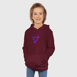 Толстовка детская хлопковая Liquid Triangle, цвет: меланж-бордовый — фото 2