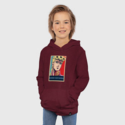 Толстовка детская хлопковая Джорно Джованна, цвет: меланж-бордовый — фото 2