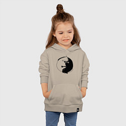 Толстовка детская хлопковая Инь-Янь Коты, цвет: миндальный — фото 2