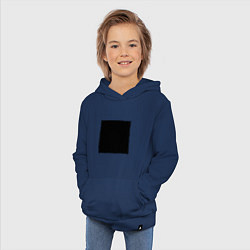 Толстовка детская хлопковая ЧЕРНЫЙ КВАДРАТ, цвет: тёмно-синий — фото 2