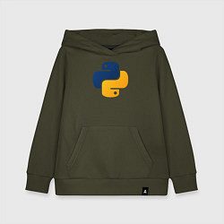 Толстовка детская хлопковая Python, цвет: хаки
