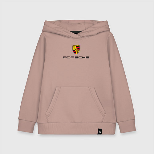 Детская толстовка-худи PORSCHE / Пыльно-розовый – фото 1