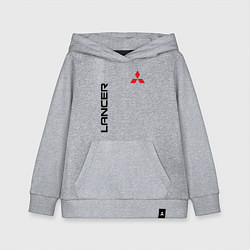 Толстовка детская хлопковая MITSUBISHI LANCER, цвет: меланж