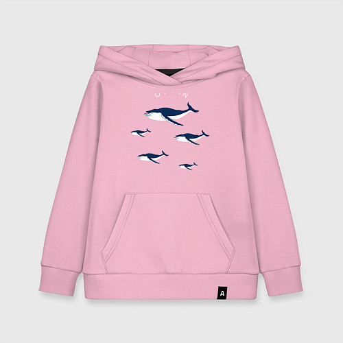 Детская толстовка-худи Ocean / Светло-розовый – фото 1