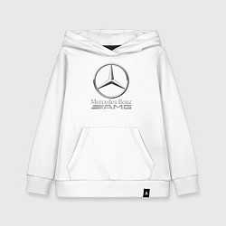 Толстовка детская хлопковая MERCEDES-BENZ AMG, цвет: белый