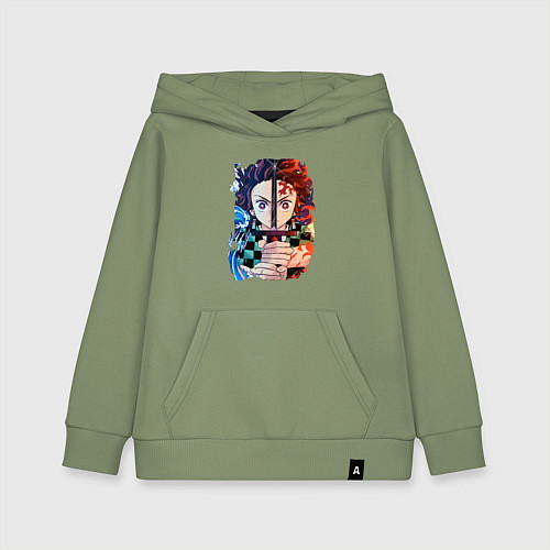 Детская толстовка-худи KIMETSU NO YAIBA / Авокадо – фото 1