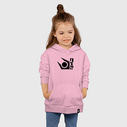 Толстовка детская хлопковая Half life combine logo, цвет: светло-розовый — фото 2