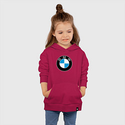 Толстовка детская хлопковая BMW, цвет: маджента — фото 2