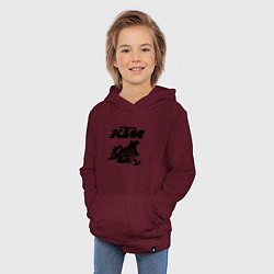 Толстовка детская хлопковая KTM, цвет: меланж-бордовый — фото 2