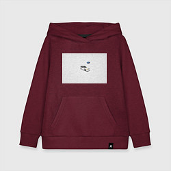 Толстовка детская хлопковая SUBARU, цвет: меланж-бордовый