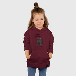 Толстовка детская хлопковая Енот Джо, цвет: меланж-бордовый — фото 2