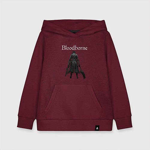 Детская толстовка-худи Bloodborne / Меланж-бордовый – фото 1