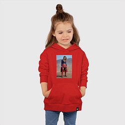Толстовка детская хлопковая Supergirl, цвет: красный — фото 2