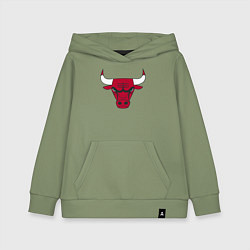 Толстовка детская хлопковая Chicago Bulls, цвет: авокадо