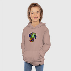 Толстовка детская хлопковая Берегись курцхаара, цвет: пыльно-розовый — фото 2