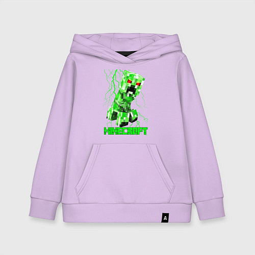 Детская толстовка-худи MINECRAFT CREEPER / Лаванда – фото 1