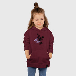 Толстовка детская хлопковая Минни Маус, цвет: меланж-бордовый — фото 2