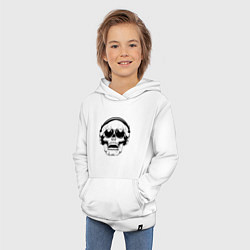 Толстовка детская хлопковая Skull Music lover, цвет: белый — фото 2