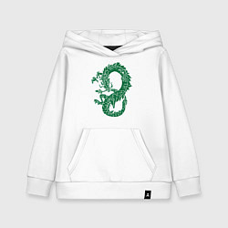 Толстовка детская хлопковая Древний китайский дракон, цвет: белый