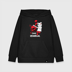 Толстовка детская хлопковая Свинка Пигги из Roblox, цвет: черный