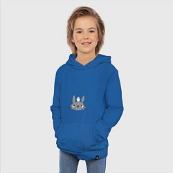Толстовка детская хлопковая Любопытный Тоторо и Сажа, цвет: синий — фото 2