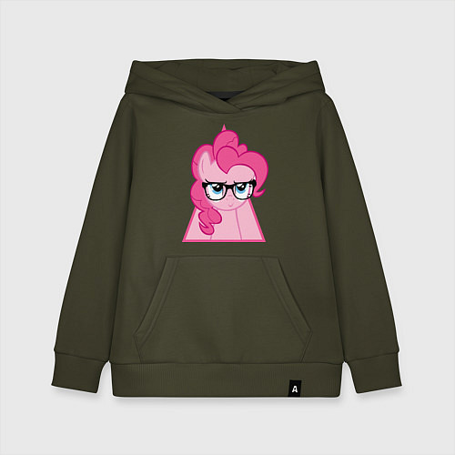 Детская толстовка-худи Pinky Pie hipster / Хаки – фото 1