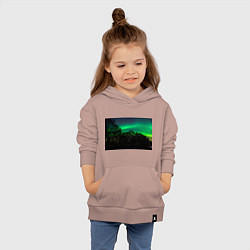 Толстовка детская хлопковая Северное сияние, цвет: пыльно-розовый — фото 2