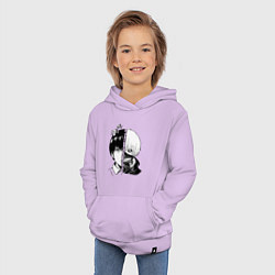 Толстовка детская хлопковая Токийский гуль, цвет: лаванда — фото 2