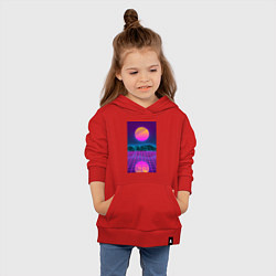 Толстовка детская хлопковая Vaporwave EASTHETIC 99, цвет: красный — фото 2