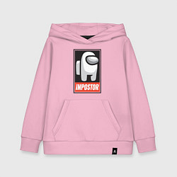 Толстовка детская хлопковая Among Us, цвет: светло-розовый