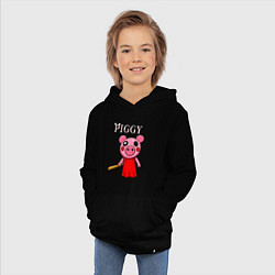 Толстовка детская хлопковая ROBLOX PIGGY, цвет: черный — фото 2