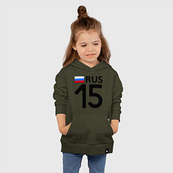 Толстовка детская хлопковая RUS 15 цвета хаки — фото 2