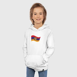Толстовка детская хлопковая Армения, цвет: белый — фото 2