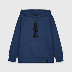 Толстовка детская хлопковая Теневой самурай, цвет: тёмно-синий