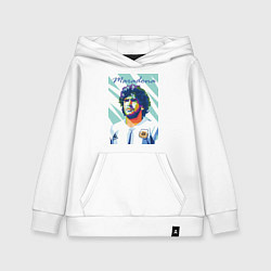 Толстовка детская хлопковая Марадона золотой мальчик, цвет: белый