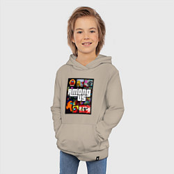 Толстовка детская хлопковая AMONG US GTA, цвет: миндальный — фото 2