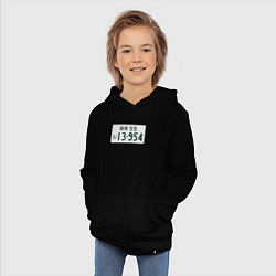 Толстовка детская хлопковая Initial D Номер, цвет: черный — фото 2