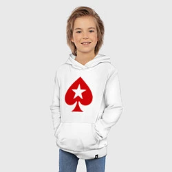 Толстовка детская хлопковая Покер Пики Poker Stars, цвет: белый — фото 2